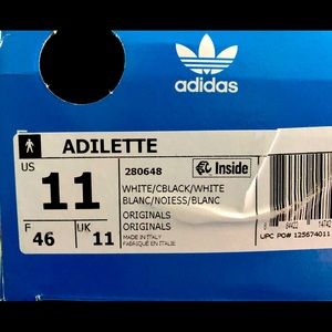 Adidas men’s slide in white.